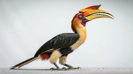 Obraz premium Hornbill on studio background
