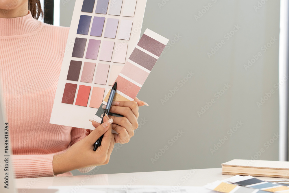 Wall mural creative web designer planning ui application and developing digital template