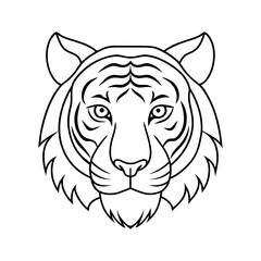 tiger logo vector line art