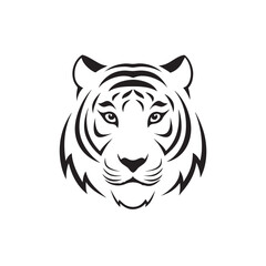 tiger logo vector line art