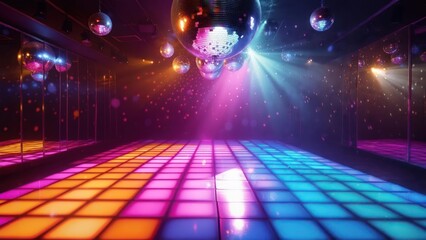 Colorful disco room
