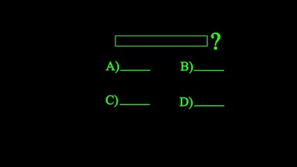 neon line question paper answer sheet .Quiz Animation template, Quiz Line Animation with option selection , question and test menu choice quiz show question and answers with option.