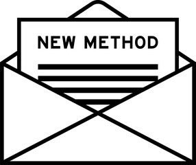 Envelope and letter sign with word new method as the headline