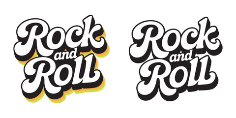 Rock and roll font design for prints, t-shirts and more. Vector illustration on white background.