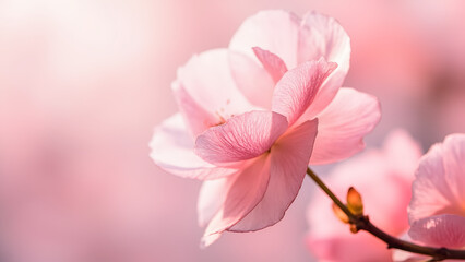 Fototapeta premium Delicate plum blossom, side profile, isolated
