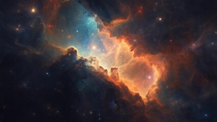 Obraz premium Cosmic nebulae tapestry