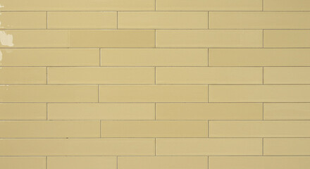 Textura de parede ladrilhos azulejo tijolos formas amarelo mockup	