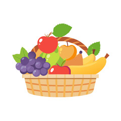 basket with fruit