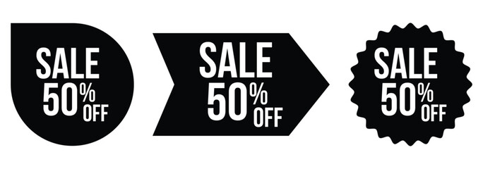 Percentage discount badge icon. Set of discount coupon or shopping tags. sale price tag with discount offer. vector illustration eps 10.