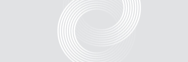 Obraz premium Abstract white glowing geometric lines on gray background illustration.