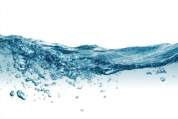 Rippled water surface with bubbles