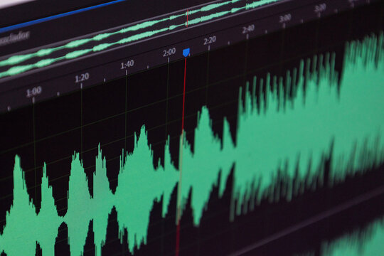 Multimedia editing software interface combining image retouch tools and audio track mixing panels.