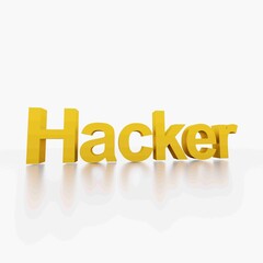 hacker インターネット 3dtext block gold blender 