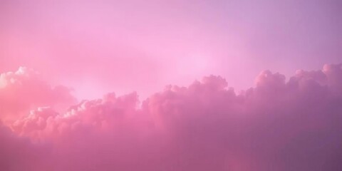 Obraz premium Soft blush pink to lavender ombre, subtly textured cloud effect, cloud, peaceful