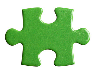 Fototapeta premium Close-Up of Green Puzzle Piece with Textured Grip Handle, Transparent PNG