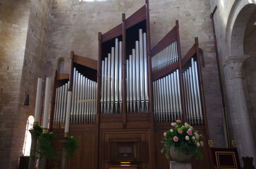 Trani - Puglia - Interior of Trani Cathedral - The majestic and imposing organ