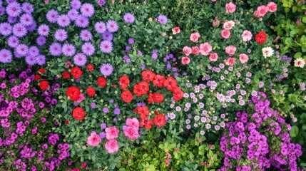 Fototapeta premium Vibrant Summer Flower Garden Bloom.