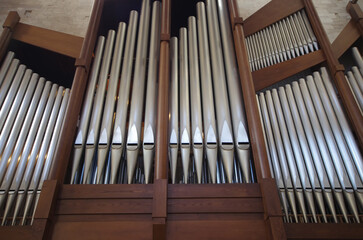Trani - Puglia - Interior of Trani Cathedral - The majestic and imposing organ