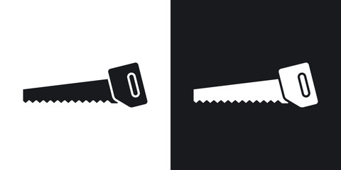 Saw icon flat, silhouette, vector illustrations. flat glyph designs