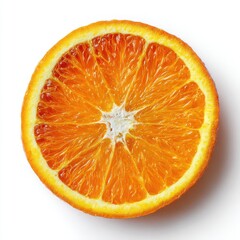Close-up slice of vibrant orange
