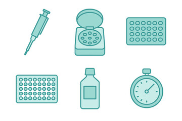 Medical equipment elements for vaccination and health monitoring in a clinical setting