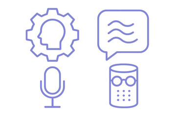 Visual representation of artificial intelligence concepts in modern technology and communication