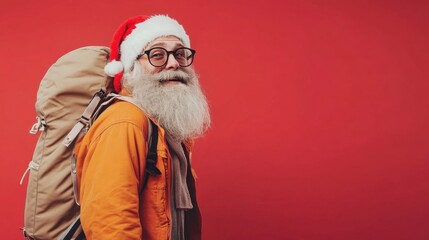 Naklejka premium Santas Adventurous Holiday Trip.