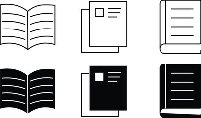 
Book icon set. open book icon set. Book, library, reading, magazine, dictionary, ebook, school, paper, story and more... Vector illustration
