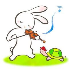 rabbit and violin 16
