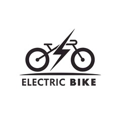 Obraz premium Minimalist Electric Bike Logo