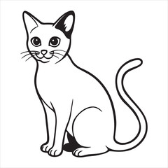 The Serene and Intelligent Nature of a Siamese Cat, Lounging Peacefully and Communicating with its Family