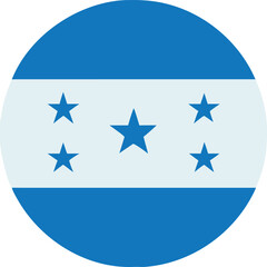 Honduras Flag Circle Icon Graphic Design