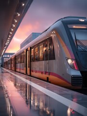 Fototapeta premium Urban train station with modern architecture