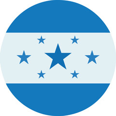 Honduras Flag Circle Icon Graphic Design