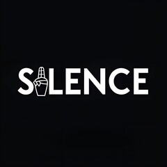 Minimalist Typography Silence Logo