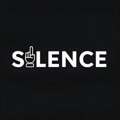 Minimalist Typography Silence Logo