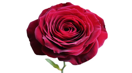 Fototapeta premium Macro closeup shows a vibrant red rose with soft petals, perfect for romantic design, greeting cards, and floral arrangements.