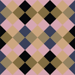 Elegant Neutral Argyle Seamless Pattern