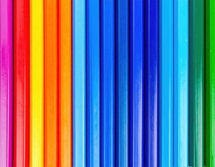 Obraz premium Colorful Arrangement of Pencils in Various Shades Creating a Vibrant Spectrum of Colors