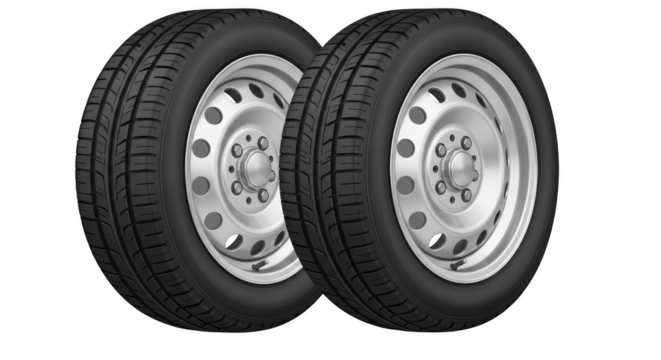 Two tires ready for the road