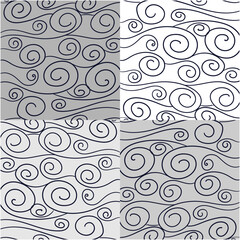 Seamless modern abstract pattern concept background vector set illusions pattern wallpaper