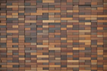 Abstract Wood Block Wall Design for Interior Decoration