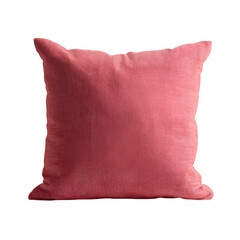 Red textured square pillow home decor soft comfort