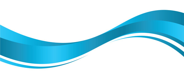 Blue creative wave business banner background vector