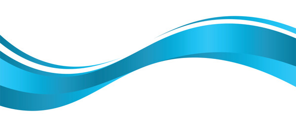Blue creative wave business banner background vector