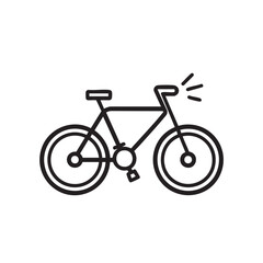 Obraz premium A black and white line drawing of a bicycle.