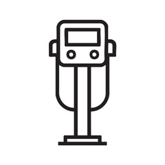 Fototapeta premium A line drawing of an outdoor parking meter.