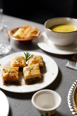 Georgian food in a restaurant