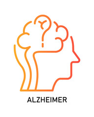 Outline Simple Brain Question Mark Thinking Concept Line Art Icon