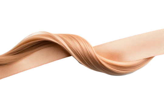 Silken Flow: A graceful swirl of flowing blonde hair cascades over a smooth arm in a minimalist, artistic shot. This image highlights the texture, beauty and movement of long, healthy hair.